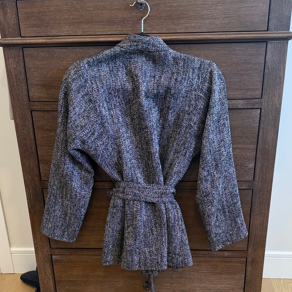 J. Crew Point Sur Gray Belted Jacket - Picture 2 of 2